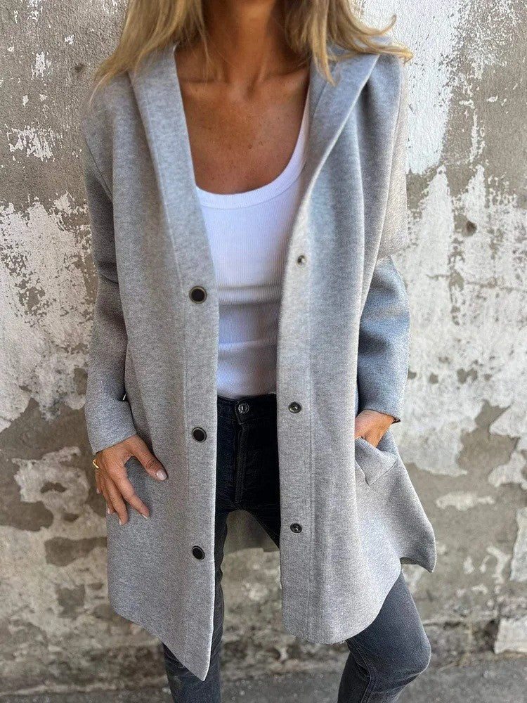 Cross-Border European And American 2026 Autumn And Winter New Fashion Long-Sleeve Solid Color Jacket For Women, Popular On Amazon And Aliexpress