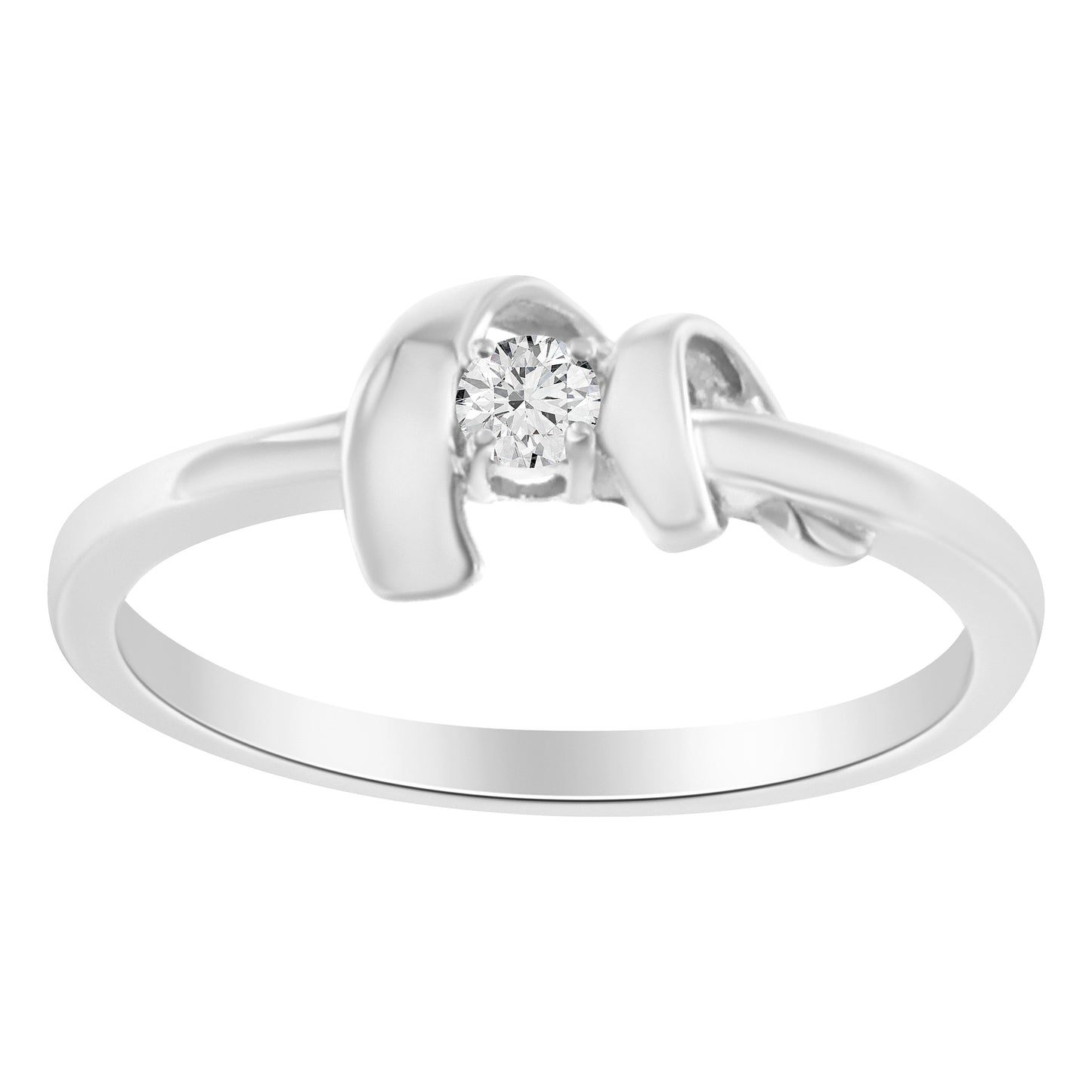 10K White Gold Diamond Promise Ring (1/10 Cttw, H-I Color, SI2-I1 Clarity) - Size 6