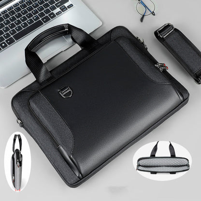 Laptop Bag Men's Handbag Briefcase Shockproof Pu Leather