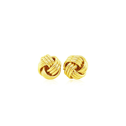 Love Knot Post Earrings in 14k Yellow Gold