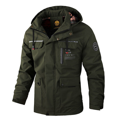 Men's Plus Size Hooded Jacket for Autumn & Winter