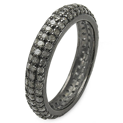 1.40 Carat Genuine TLB Diamond .925 Sterling Silver Ring