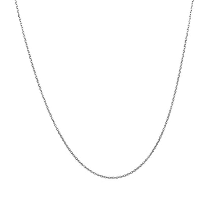 14k White Gold Diamond Cut Cable Link Chain 0.7mm