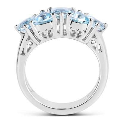 2.50 Carat Genuine Blue Topaz .925 Sterling Silver Ring