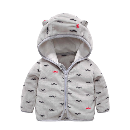 Children's Hooded Coral Fleece Padded Jacket
