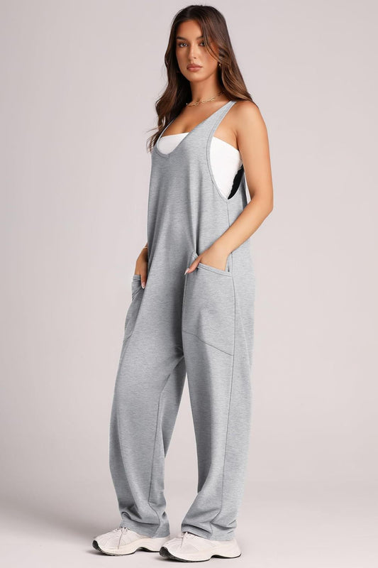 Lovelet V-Neck Wide Strap Overalls