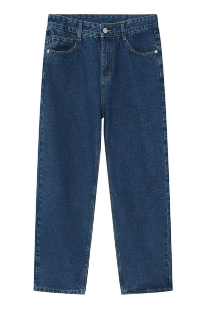 Straight Leg Jeans with Pockets