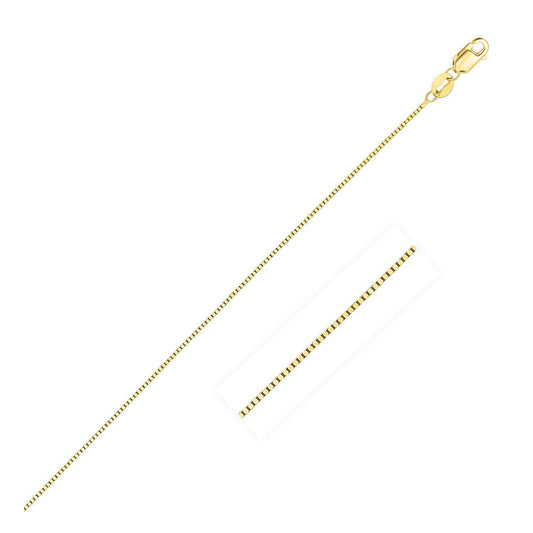 Chaîne maille forçat classique en or jaune 14 carats, 0,45 mm