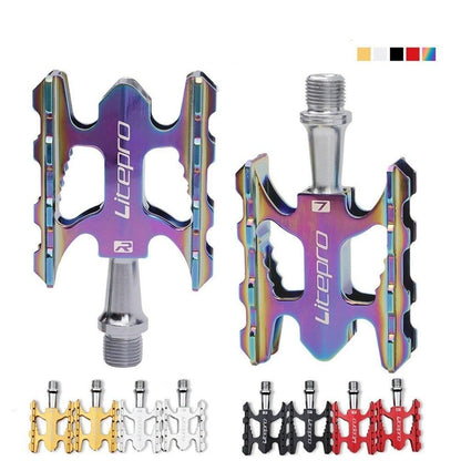 Folding Bike Pedal Sealed Bearing Aluminum Alloy Non-slip Road Bike Universal Bicycle Pedal For Universal Bikes Mountain Bike Pedals Pedals Ultra Light Aluminum Alloy Platform Pedals Sealed Bearing Non-Slip Bicycle Pedal For Road Bike