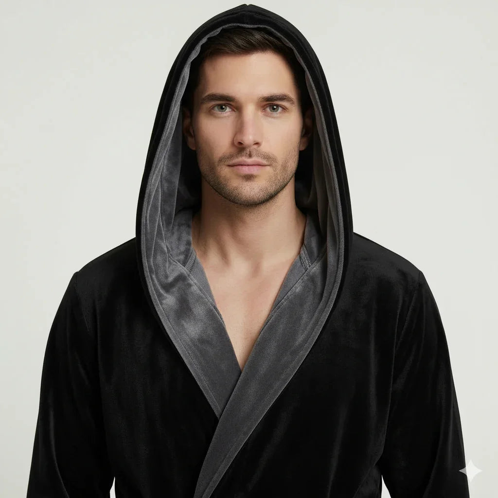 Men’s Robe with Hood – Ultra-Soft Plush Comfort for Everyday Use