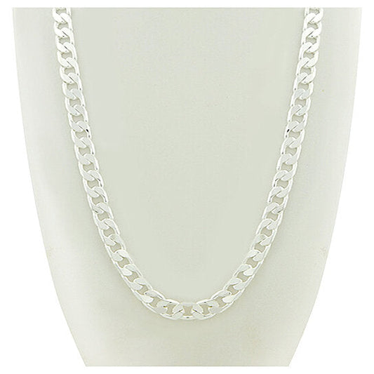 RMZ GOLD NYC 14K White Gold Filled Cuban Link Chain 24" Necklace