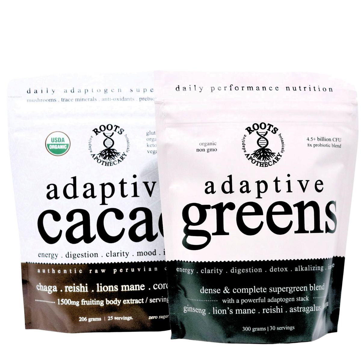 adaptive greens + cacao stack