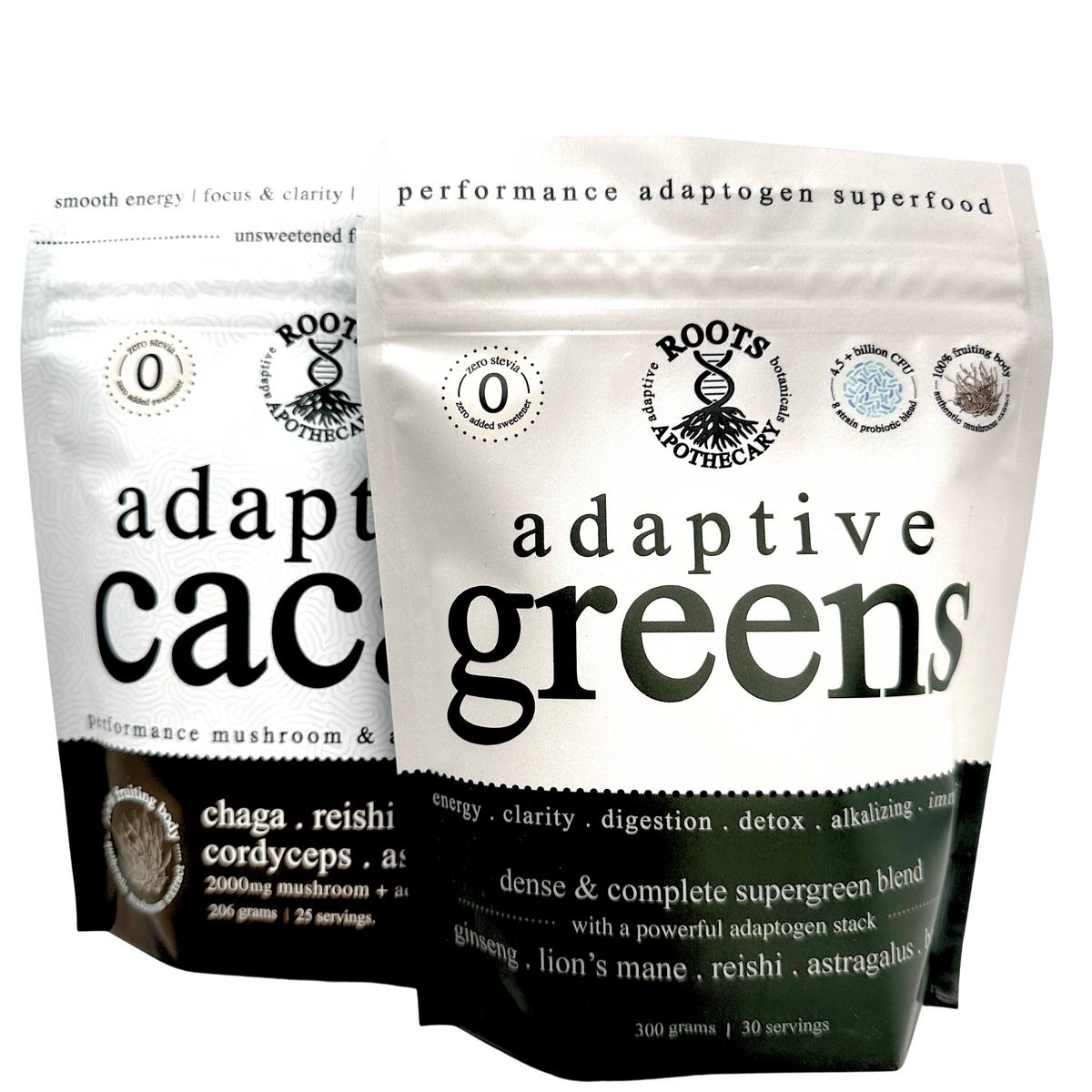 adaptive greens + cacao stack