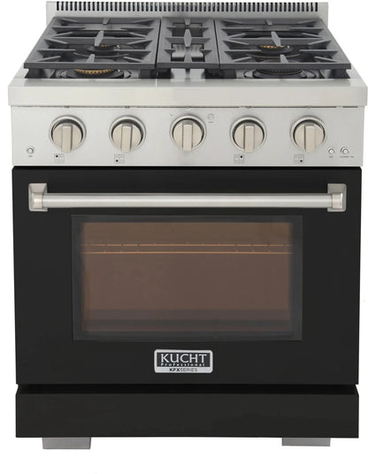 Kucht 30" Freestanding Professional Gas Range KFX3000X-BK
