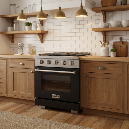 Kucht 30" Freestanding Professional Gas Range KFX3000X-BK