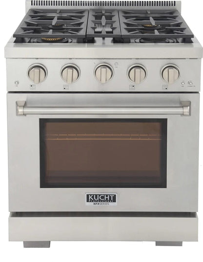 Kucht 30" Freestanding Professional Gas Range Liquid Propane KFX3000X/LP-S
