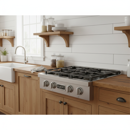 Kucht 30" 4 Burners Stainless Propane Cooktop, KFX309T/LP-S