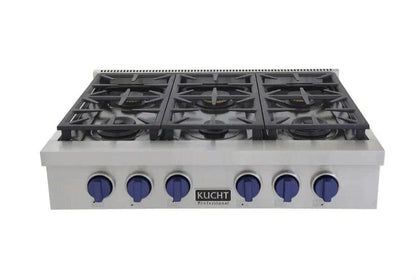 Kucht 36 Inch Gas Sealed Burner Rangetop-KFX369T-B