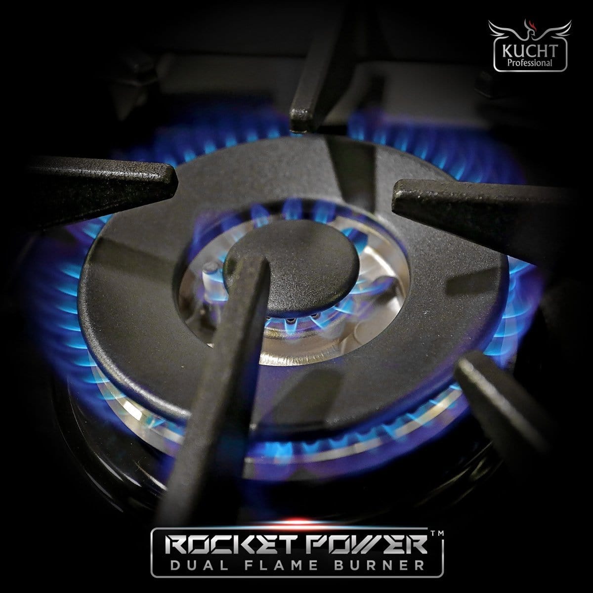 Kucht 48" Propane Range in Stainless Steel, White Doors, KNG481/LP-W