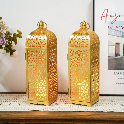 12.5" H Metal Decorative Candle Lantern
