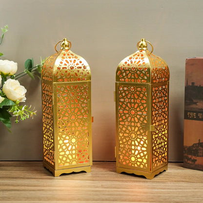 12.5" H Metal Decorative Candle Lantern