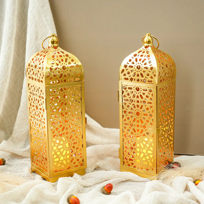 12.5" H Metal Decorative Candle Lantern