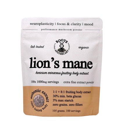 Lion's Mane Extract. Organic Fruiting Body