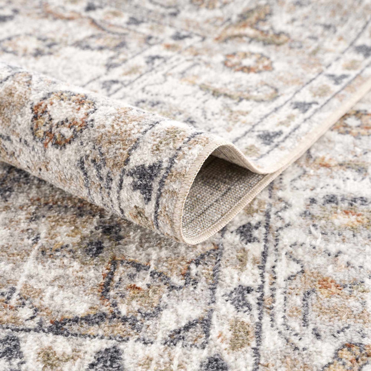 Hiti Cream Flat Pile Washable Rug