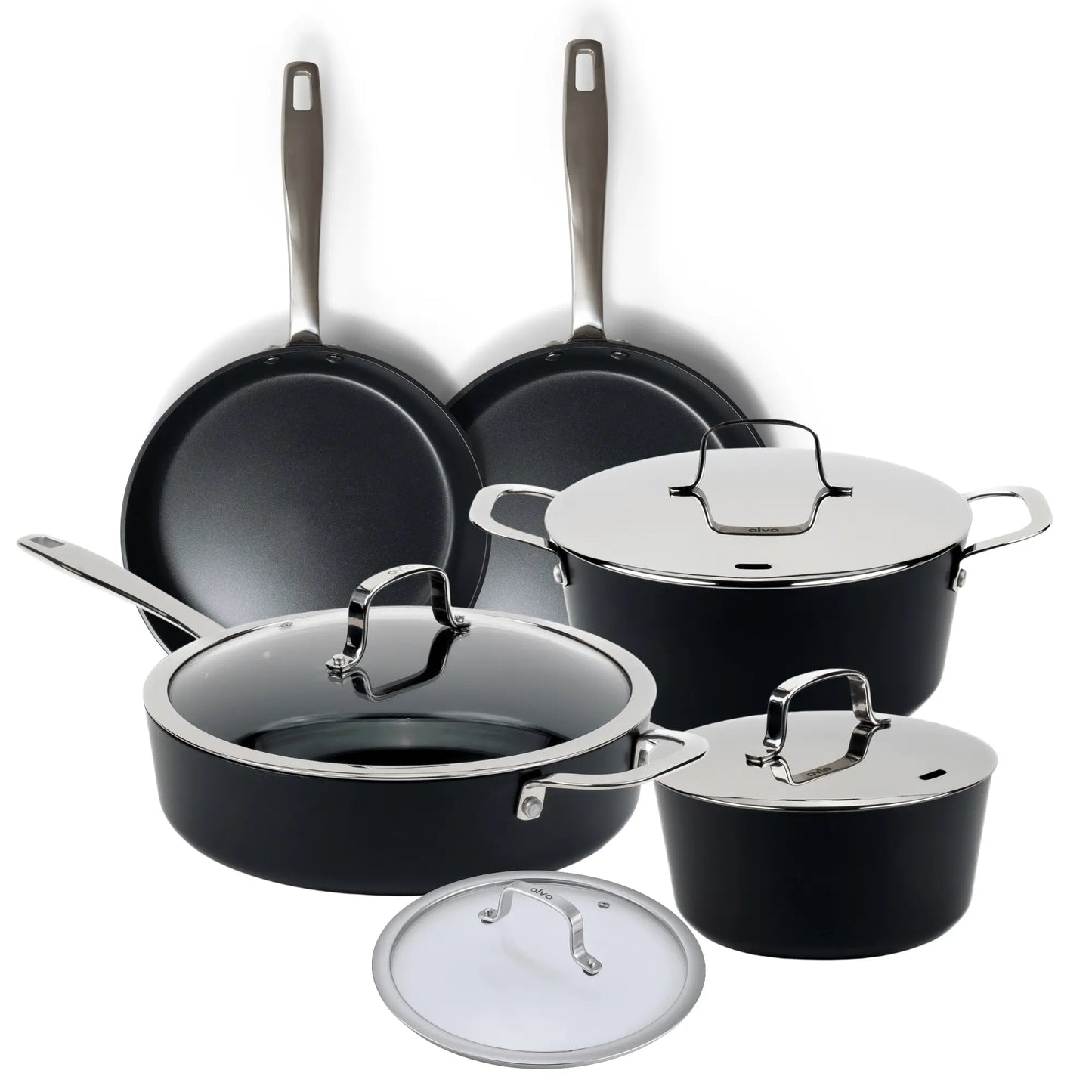 Ceramic Nonstick Cookware Set, 9-Piece