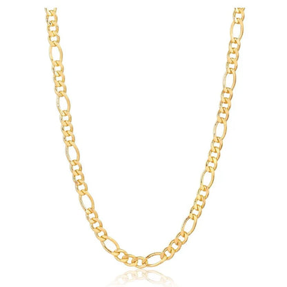 RMZ GOLD NYC 18K Gold Plated 4.5mm Figaro Chain Necklace
