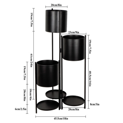 35.5'' High Metal Plant Stand 6 Tier 6 Potted Indoor Flower Pot Stand Holder