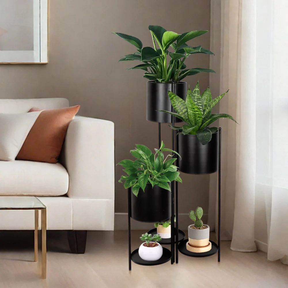 35.5'' High Metal Plant Stand 6 Tier 6 Potted Indoor Flower Pot Stand Holder