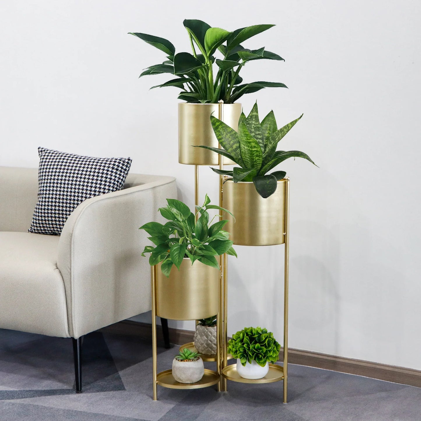 35.5'' High Metal Plant Stand 6 Tier 6 Potted Indoor Flower Pot Stand Holder