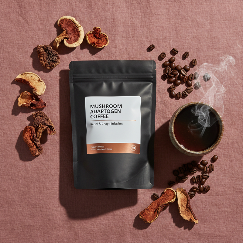 Mushroom Coffee Burgundy