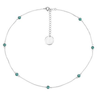 1.89 Carat Genuine Emerald .925 Sterling Silver Necklace