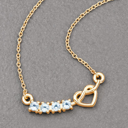 0.30 Carat Genuine Blue Topaz .925 Sterling Silver Necklace