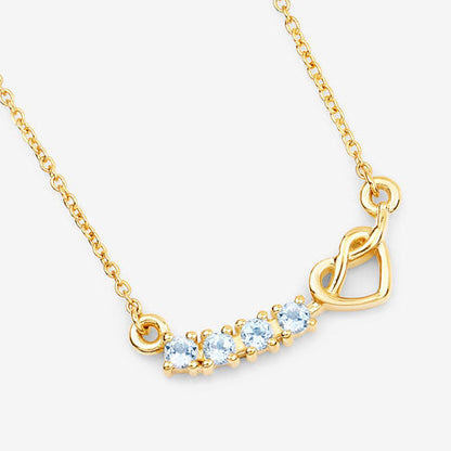 0.30 Carat Genuine Blue Topaz .925 Sterling Silver Necklace