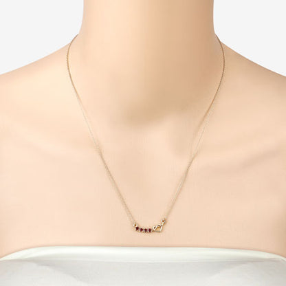 0.32 Carat Genuine Garnet .925 Sterling Silver Necklace