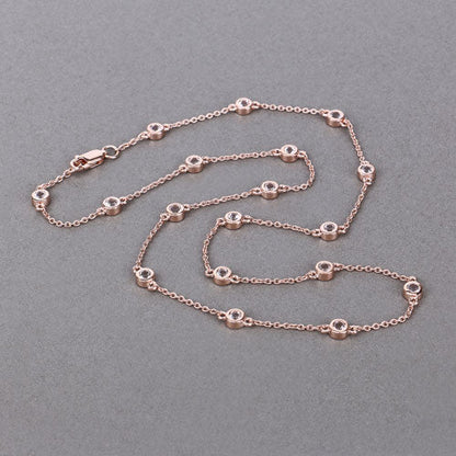 1.62 Carat Genuine Morganite .925 Sterling Silver Necklace