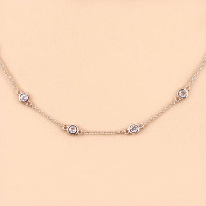 1.62 Carat Genuine Morganite .925 Sterling Silver Necklace