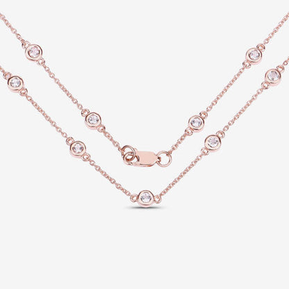 1.62 Carat Genuine Morganite .925 Sterling Silver Necklace