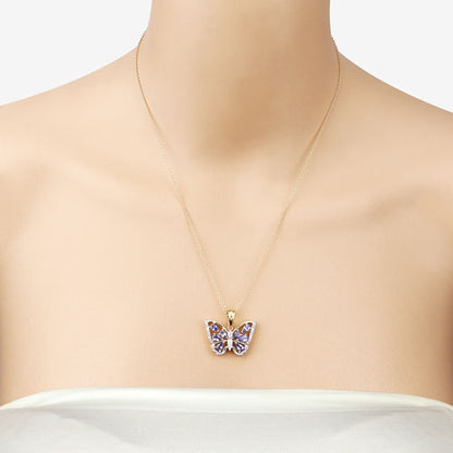 1.75 Carat Genuine Tanzanite and White Zircon .925 Sterling Silver Pendant