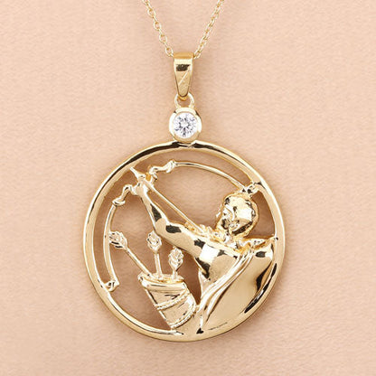 0.33 Carat Genuine White Zircon .925 Sterling Silver Pendant