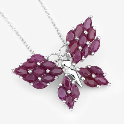 3.12 Carat Genuine Ruby .925 Sterling Silver Pendant