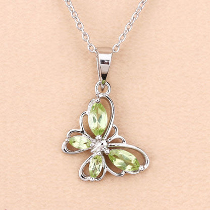 0.64 Carat Genuine Peridot .925 Sterling Silver Pendant