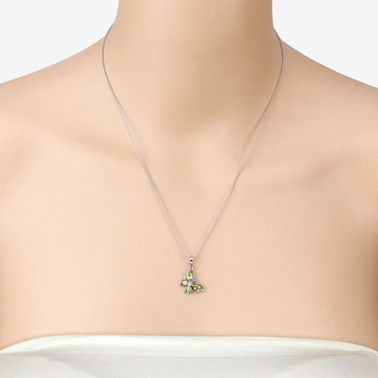 0.64 Carat Genuine Peridot .925 Sterling Silver Pendant