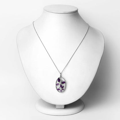 2.12 Carat Genuine Amethyst .925 Sterling Silver Pendant