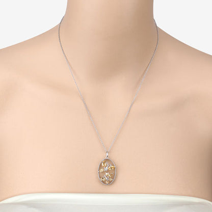 2.30 Carat Genuine Citrine .925 Sterling Silver Pendant
