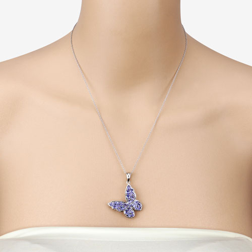 3.78 Carat Genuine Tanzanite .925 Sterling Silver Pendant