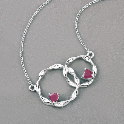 0.70 Carat Genuine Ruby .925 Sterling Silver Pendant